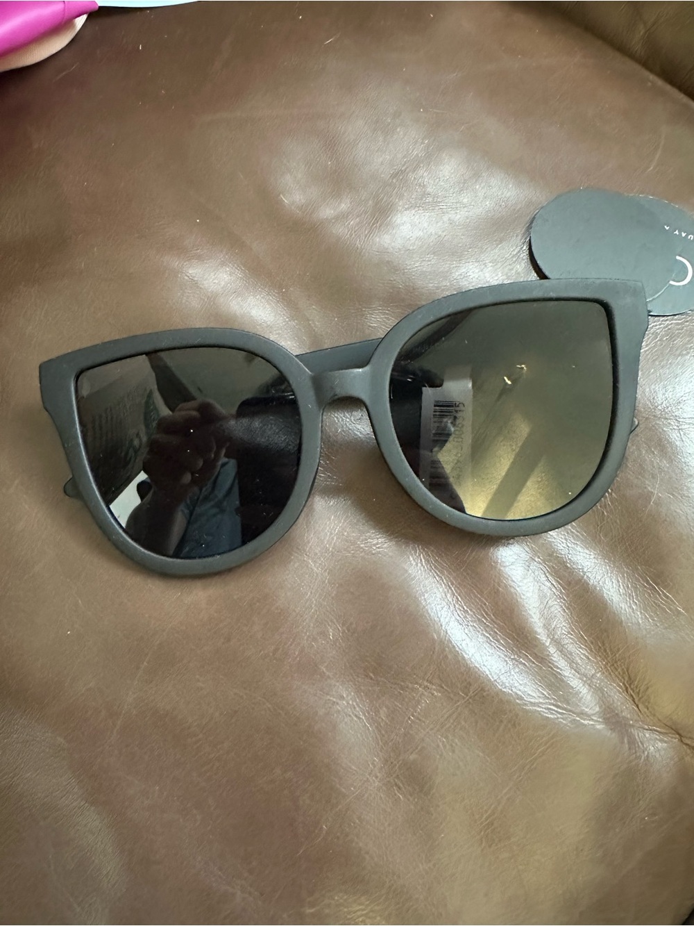 Quay Australia Black Cat-Eye Sunglasses